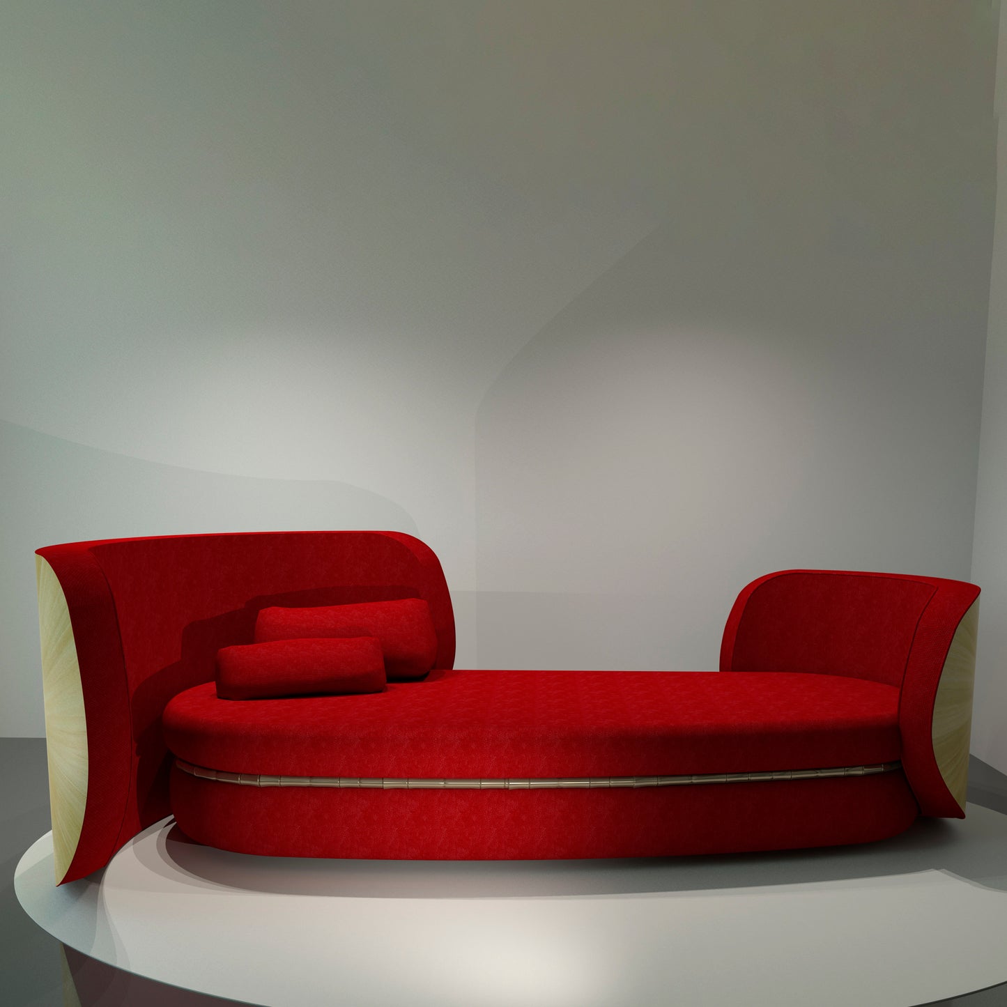 Anfratto Sofa Red Velvet - Daya Collection