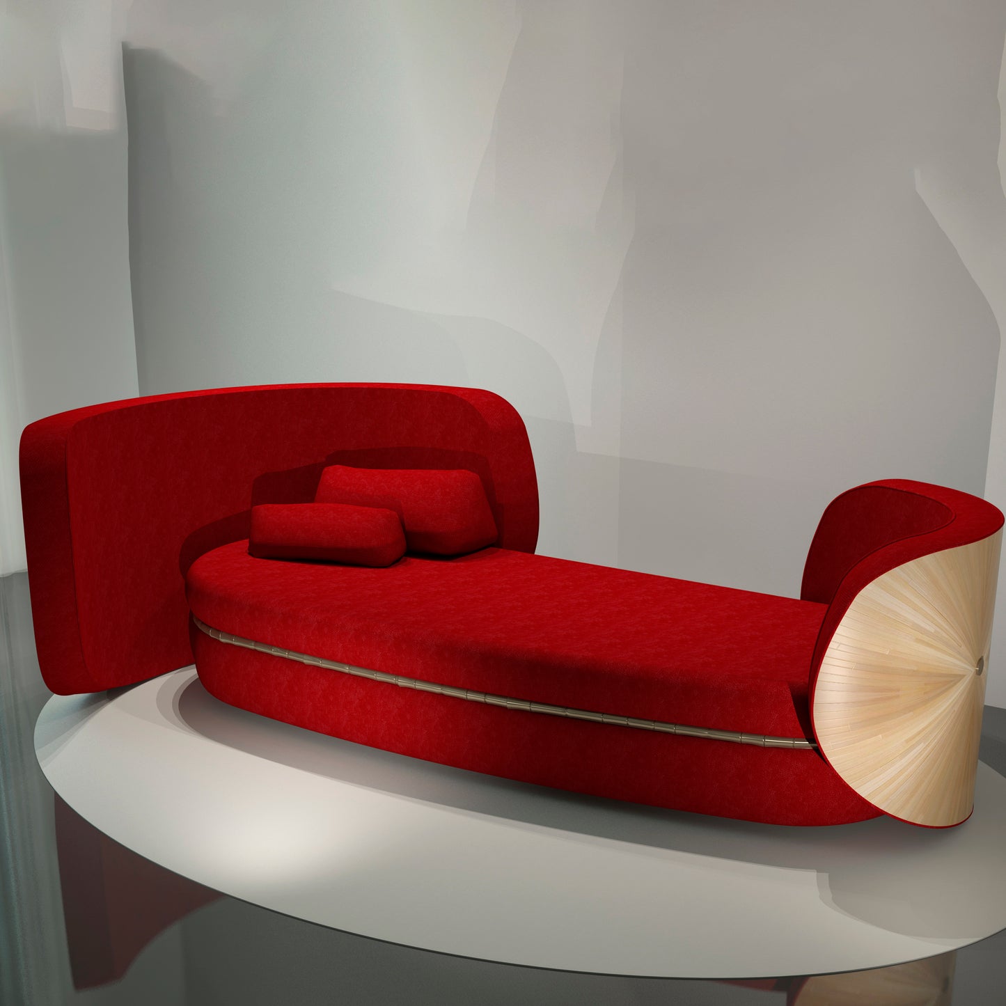 Anfratto Sofa Red Velvet - Daya Collection