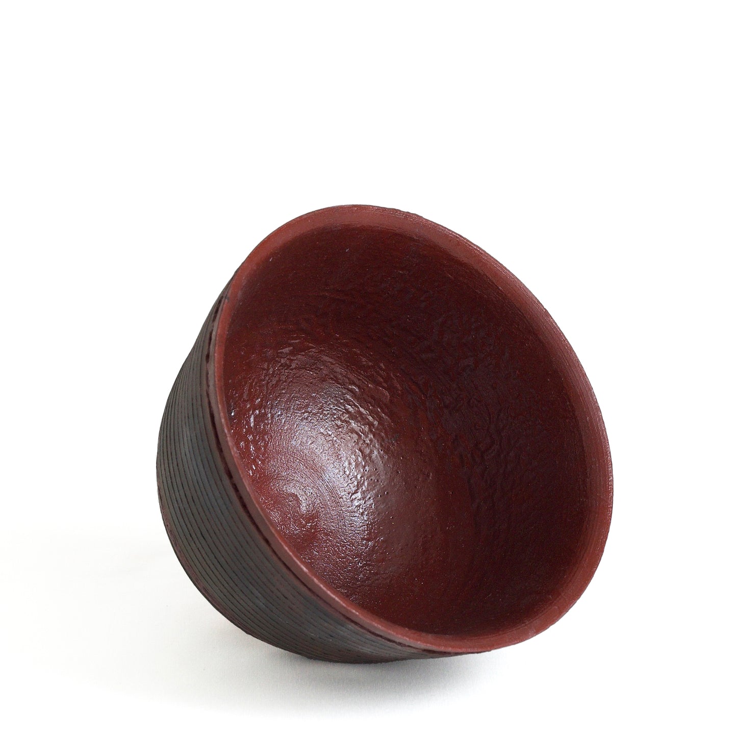 Modern Arkonnen Bowl Striped Ceramic Black Red Dune