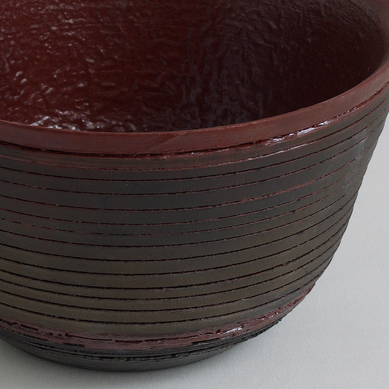 Modern Arkonnen Bowl Striped Ceramic Black Red Dune