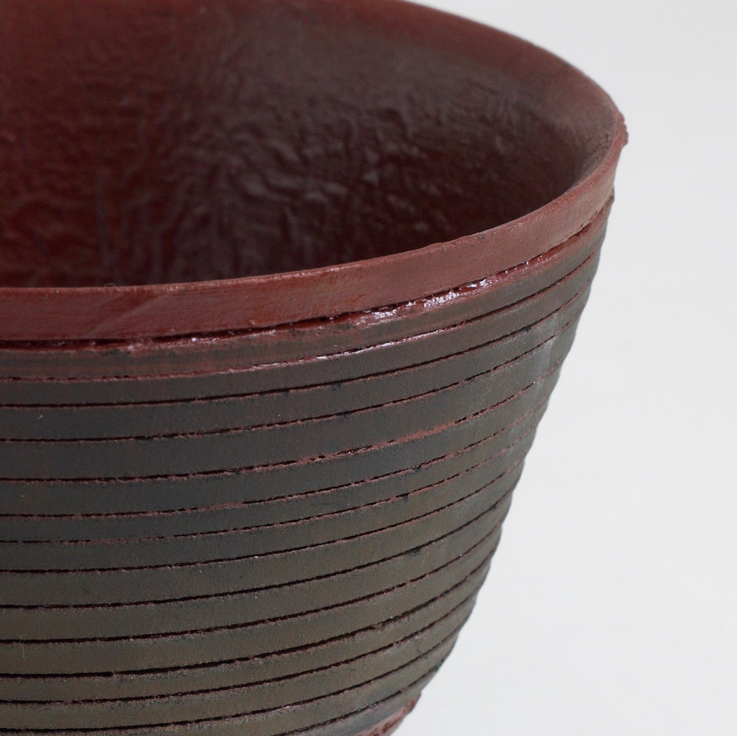 Modern Arkonnen Bowl Striped Ceramic Black Red Dune