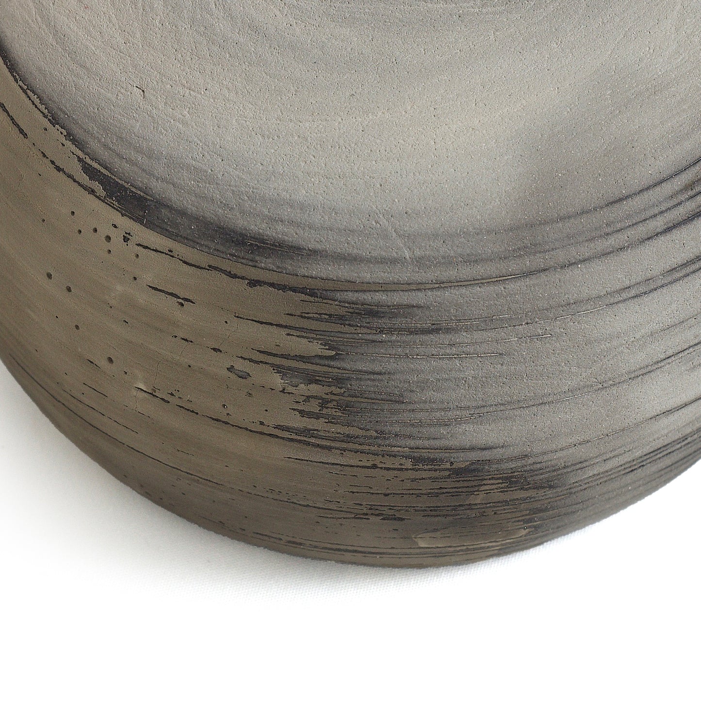 Japanese Modern Nauru Desert Sculpture Raku Ceramic Grey Sand