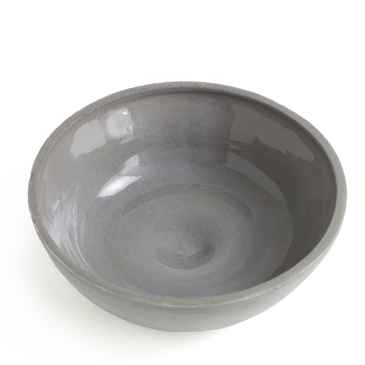 Classic Ceramic Bowl Glazed Inside and Rought Outside