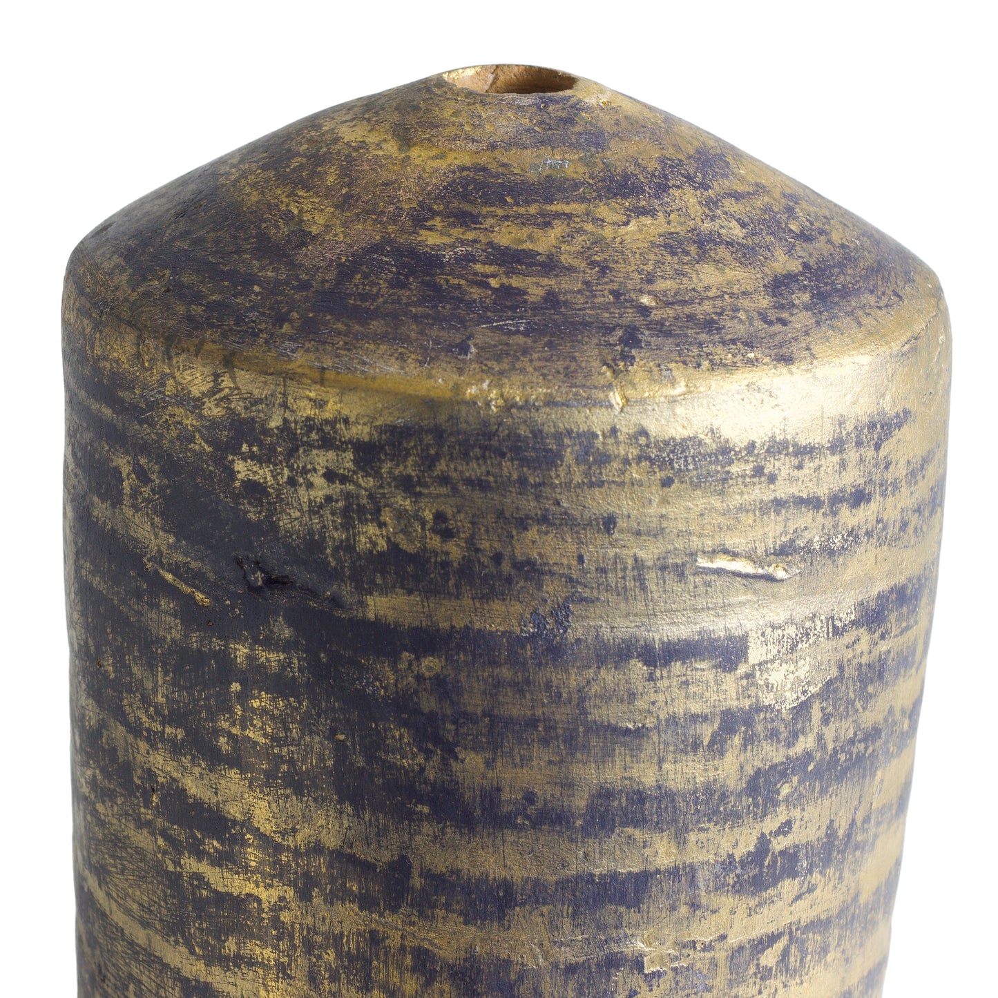 Modern Matera Blue and Gold Vase Original Ceramic