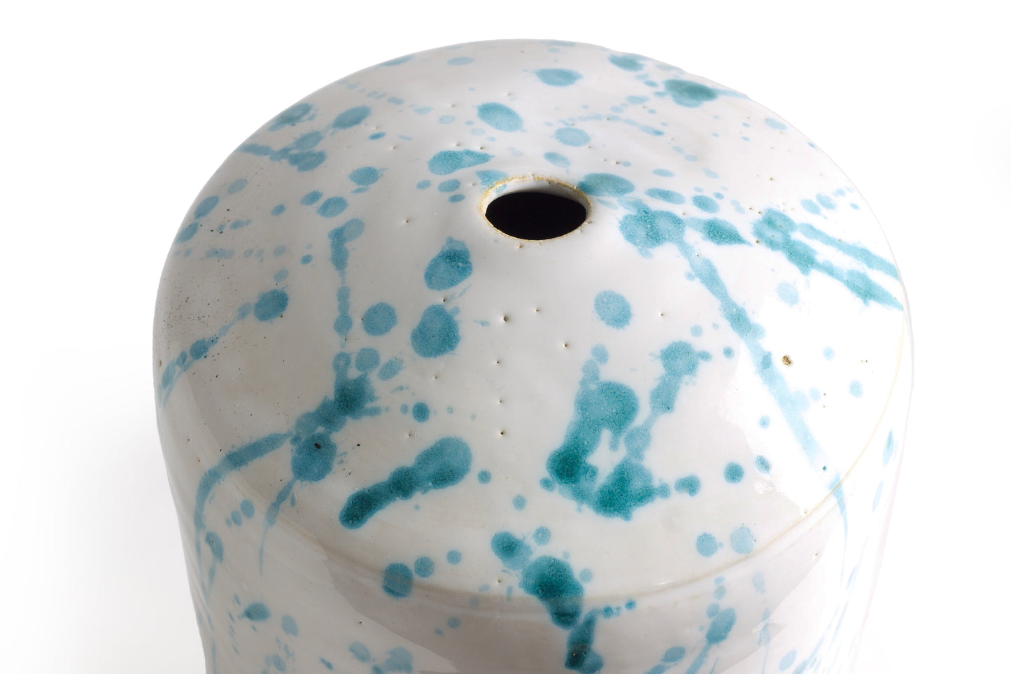 Modern Matera White and Blue Vase Original Ceramic