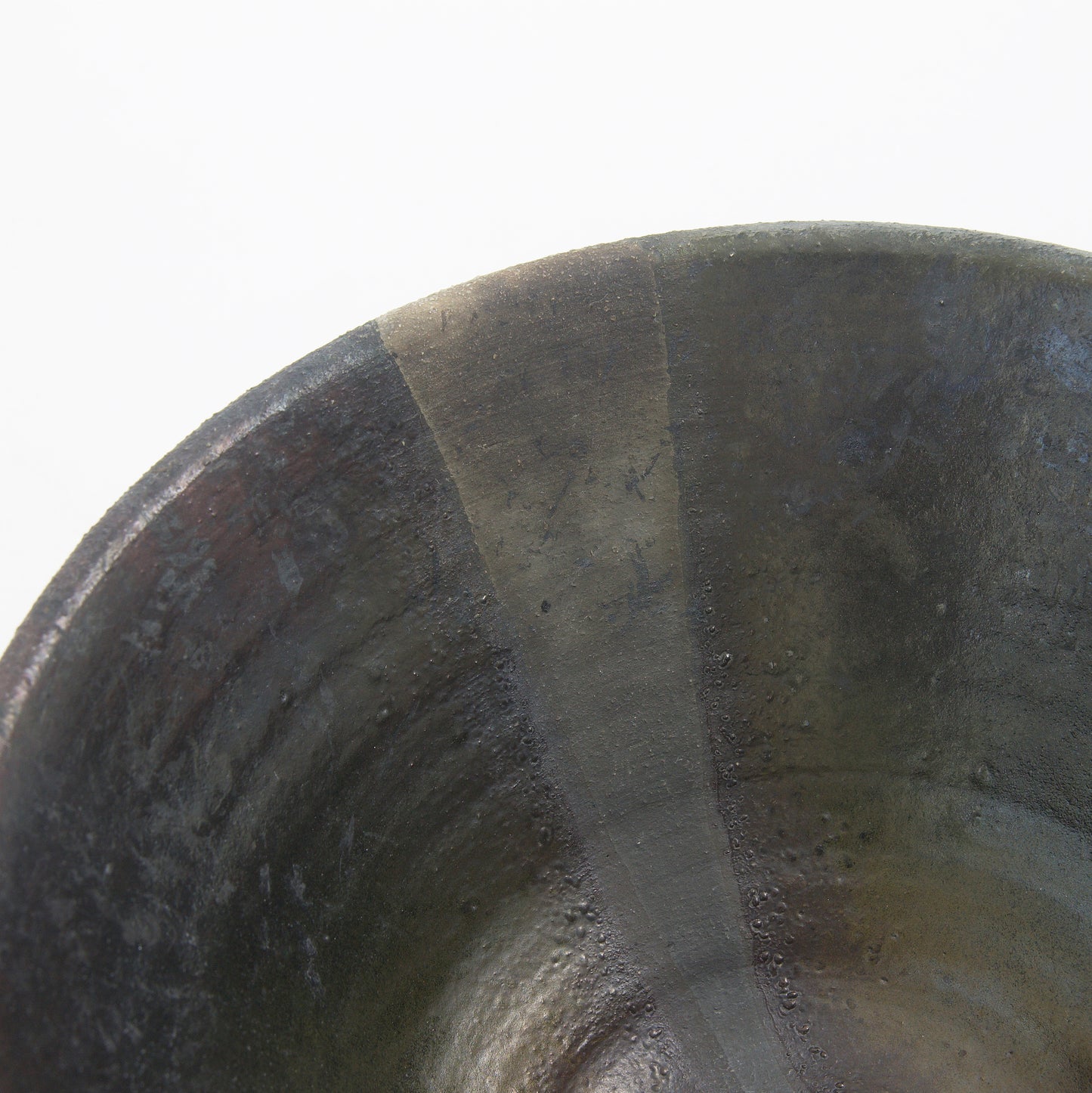 Japanese Minimalistic Black Fringe Set Of 4 Bowls Raku Ceramics Black Metal