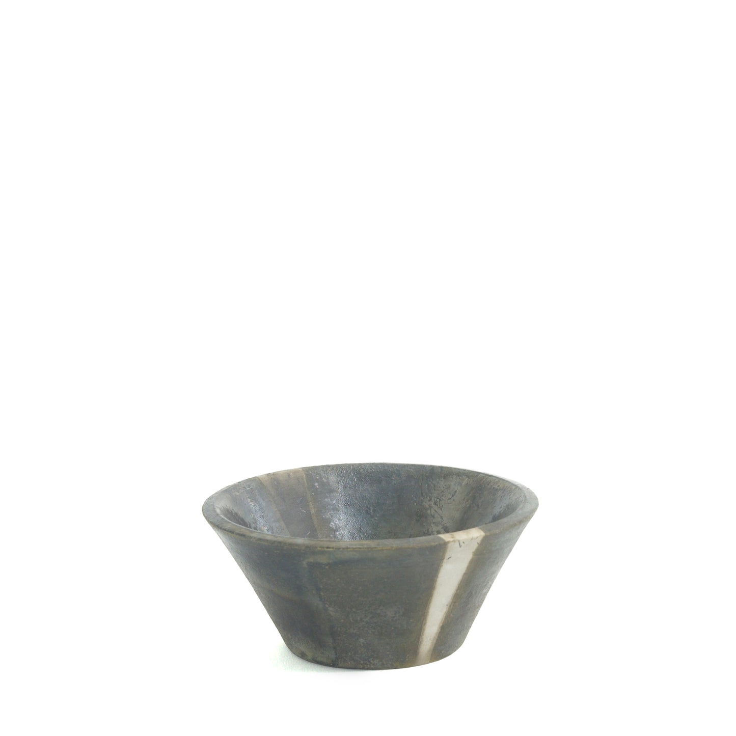 Japanese Minimalistic Black Fringe Set Of 4 Bowls Raku Ceramics Black Metal