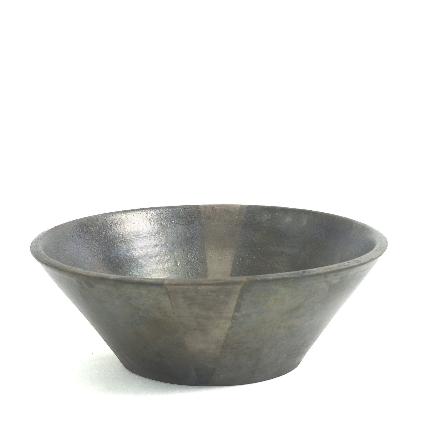 Japanese Minimalistic Black Fringe Set Of 4 Bowls Raku Ceramics Black Metal