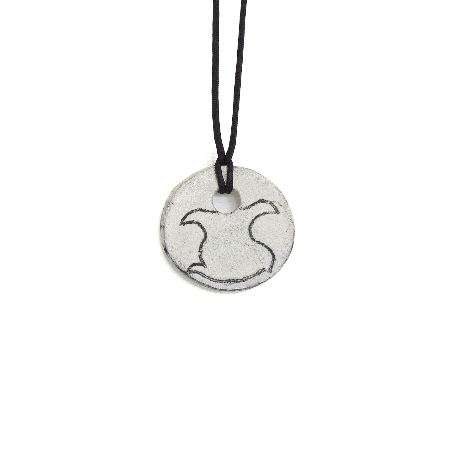 Modern Angel Necklace Ceramic Ceramic Protection Charm Primitive-Style Coin