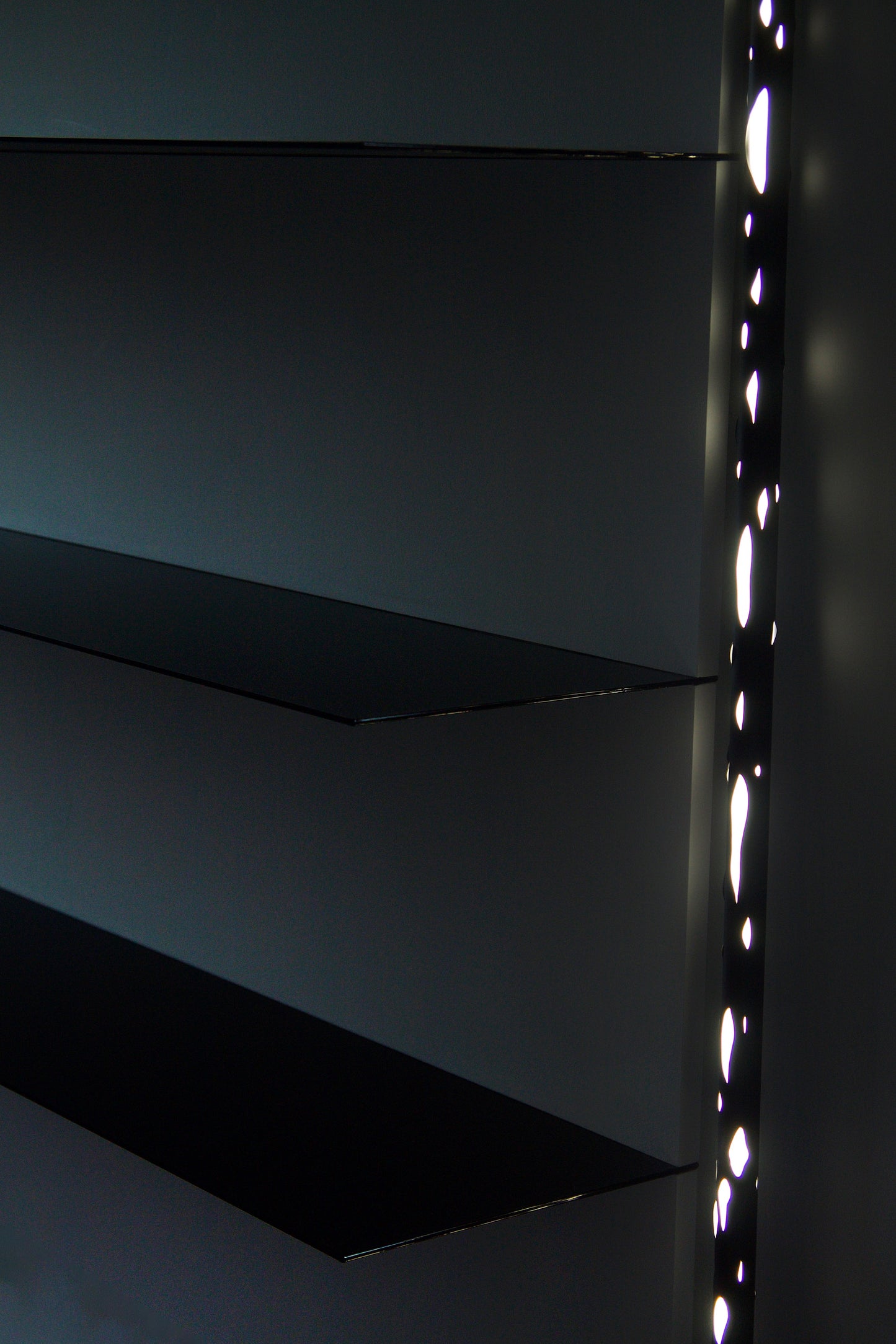 Hikari Minimalist Japanese Light Led Tube Floor or Ceiling Lamp Black