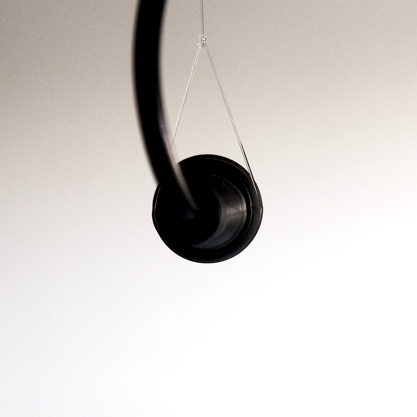 Hikari Minimalist Japanese Light Led Tube Floor or Ceiling Lamp Black