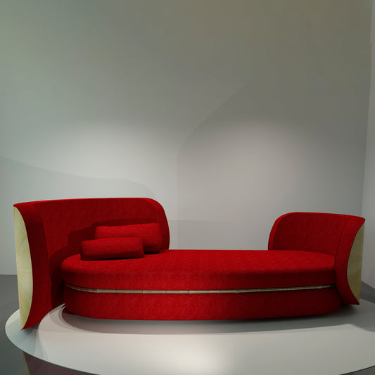 Anfratto Sofa Red Velvet - Daya Collection