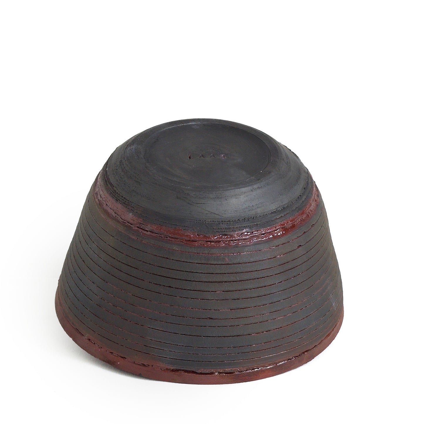 Modern Arkonnen Bowl Striped Ceramic Black Red Dune