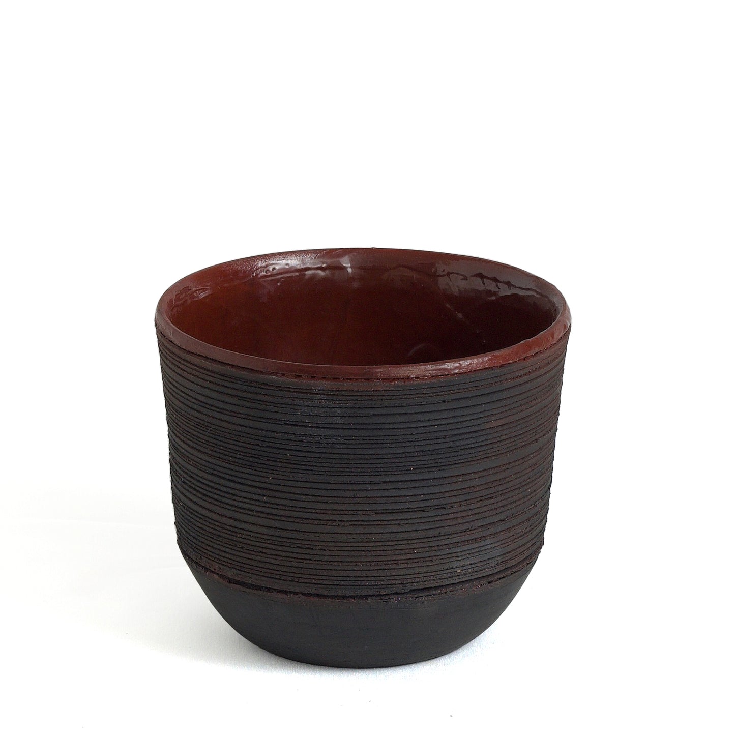 Modern Arkonnen Cup Striped Ceramic Black Red Dune