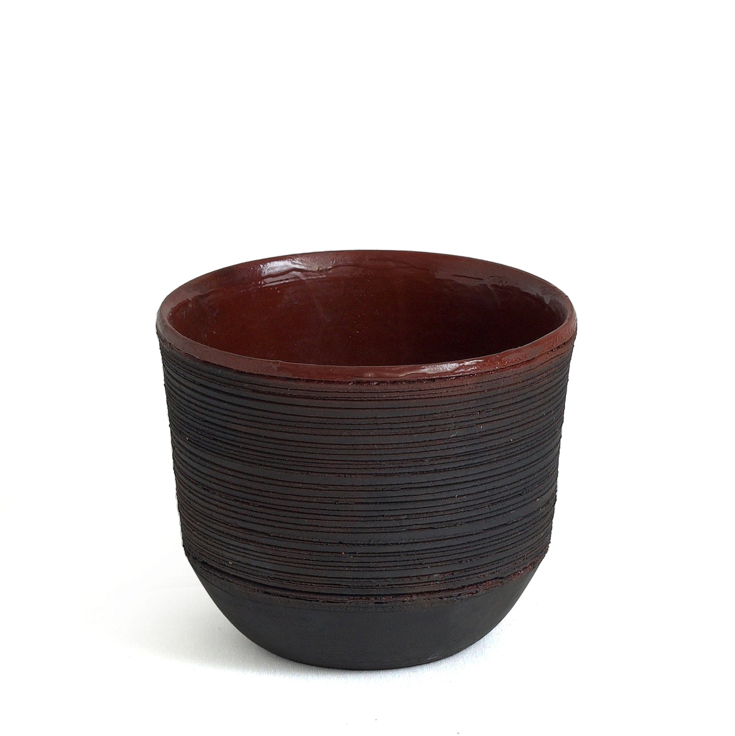 Modern Arkonnen Cup Striped Ceramic Black Red Dune