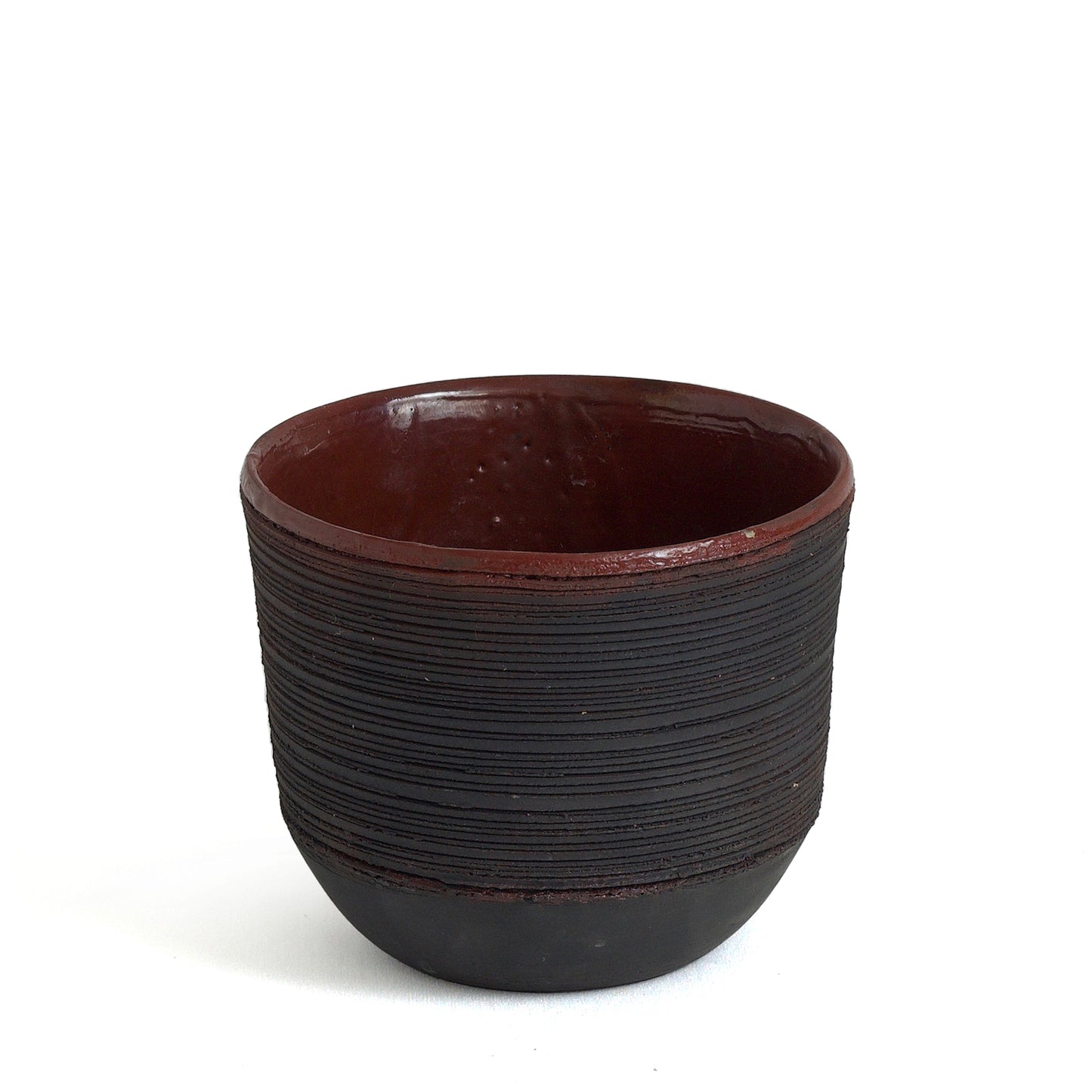 Modern Arkonnen Cup Striped Ceramic Black Red Dune