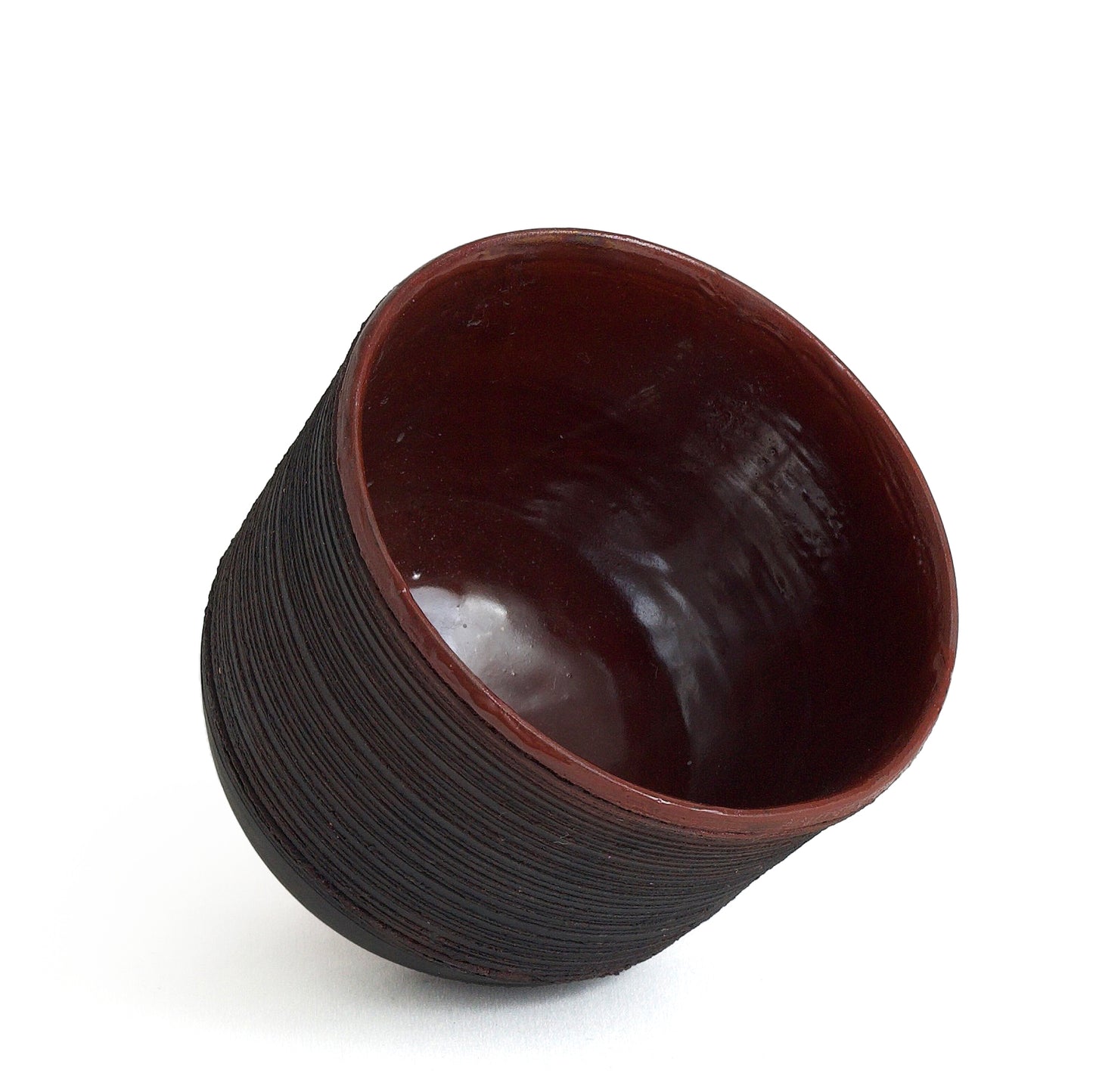 Modern Arkonnen Cup Striped Ceramic Black Red Dune