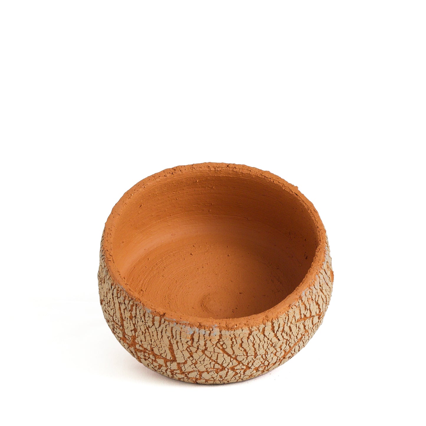 Classic Arrakis Bowl Cracked Ceramic Orange Grey Dune