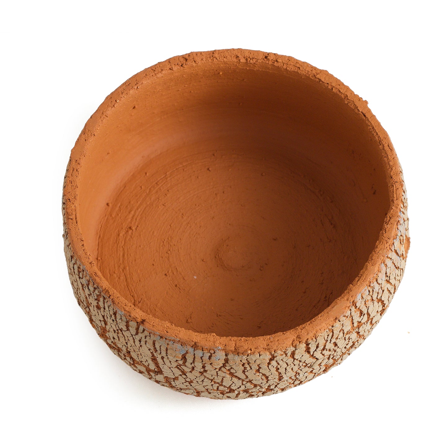 Classic Arrakis Bowl Cracked Ceramic Orange Grey Dune