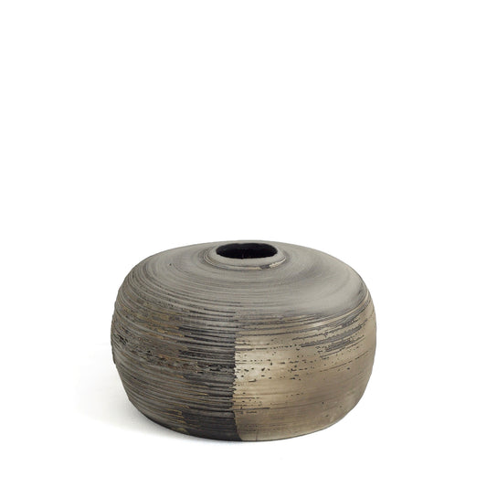 Japanese Modern Nauru Desert Sculpture Raku Ceramic Grey Sand