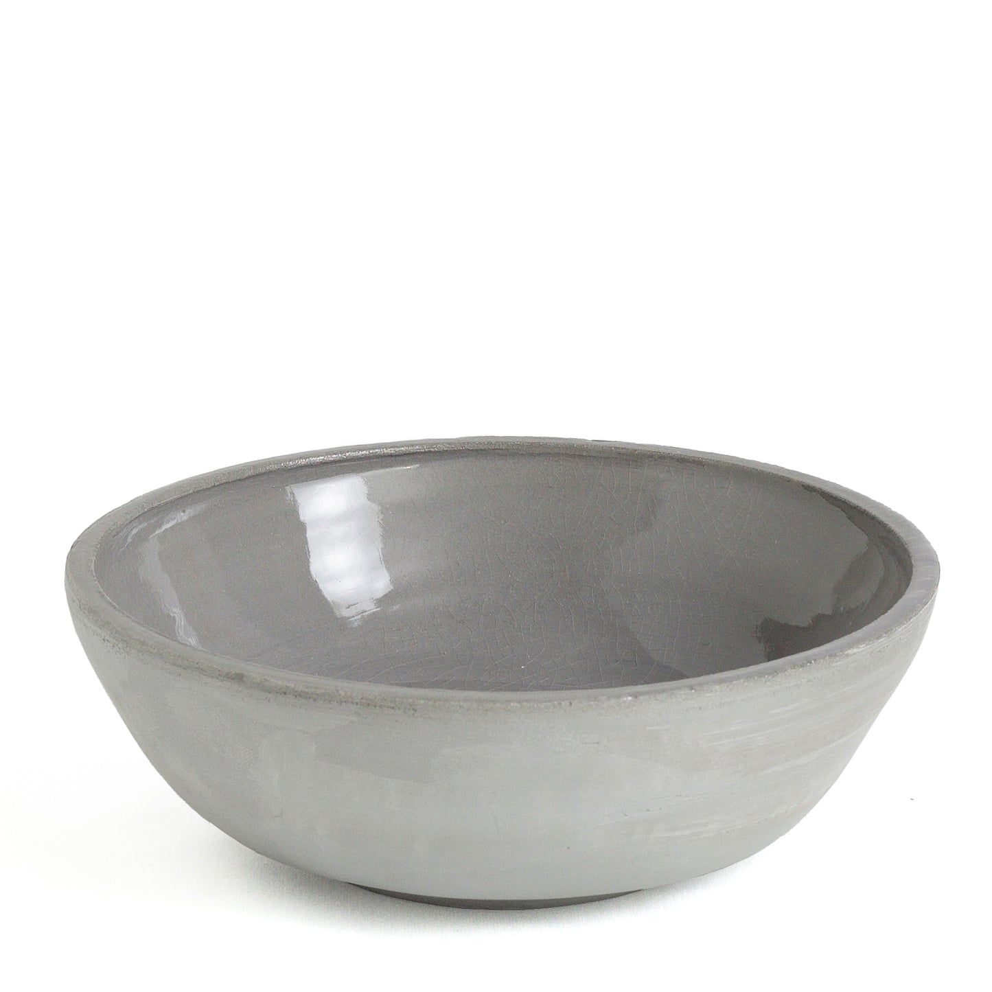 Classic Ceramic Bowl Glazed Inside and Rought Outside