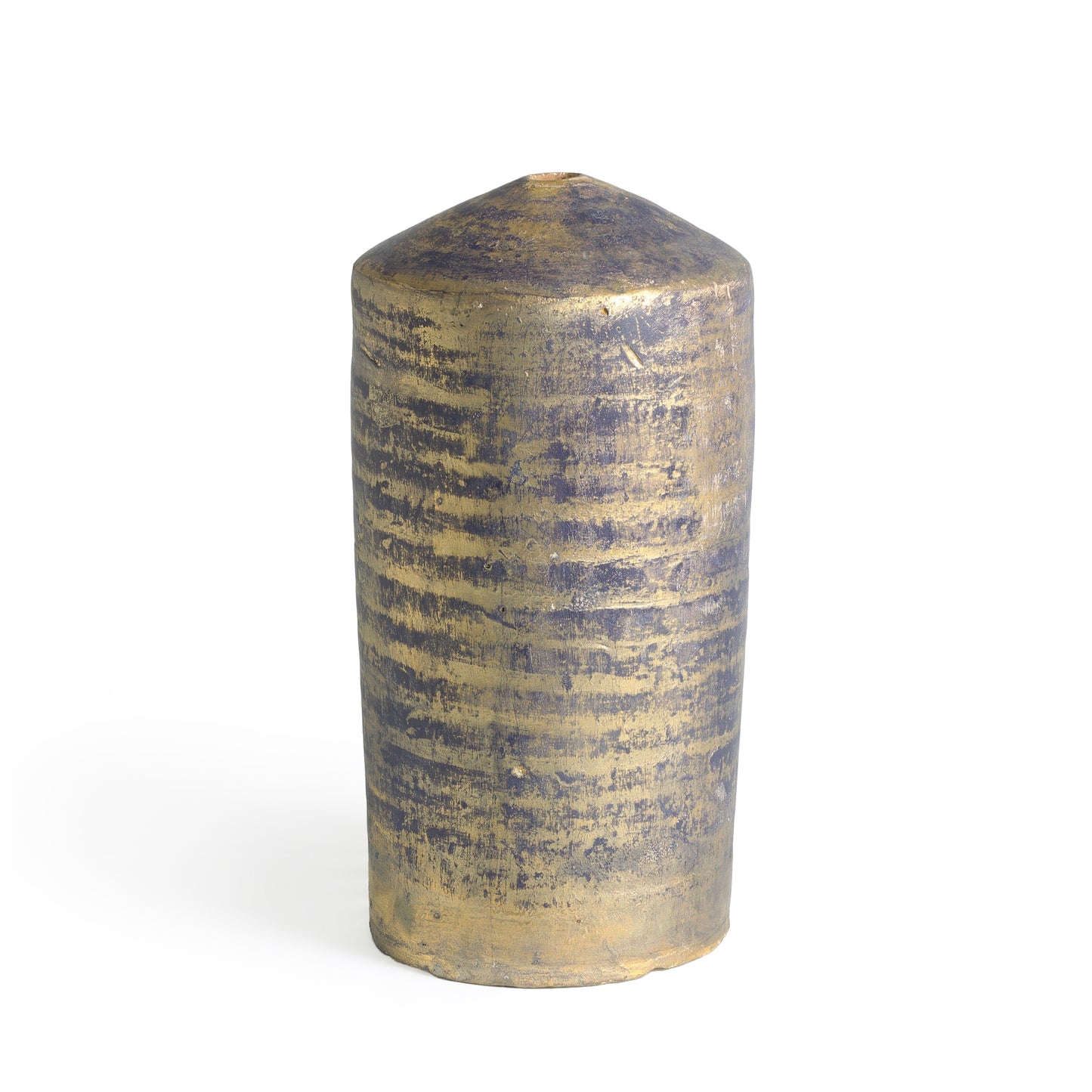 Modern Matera Blue and Gold Vase Original Ceramic