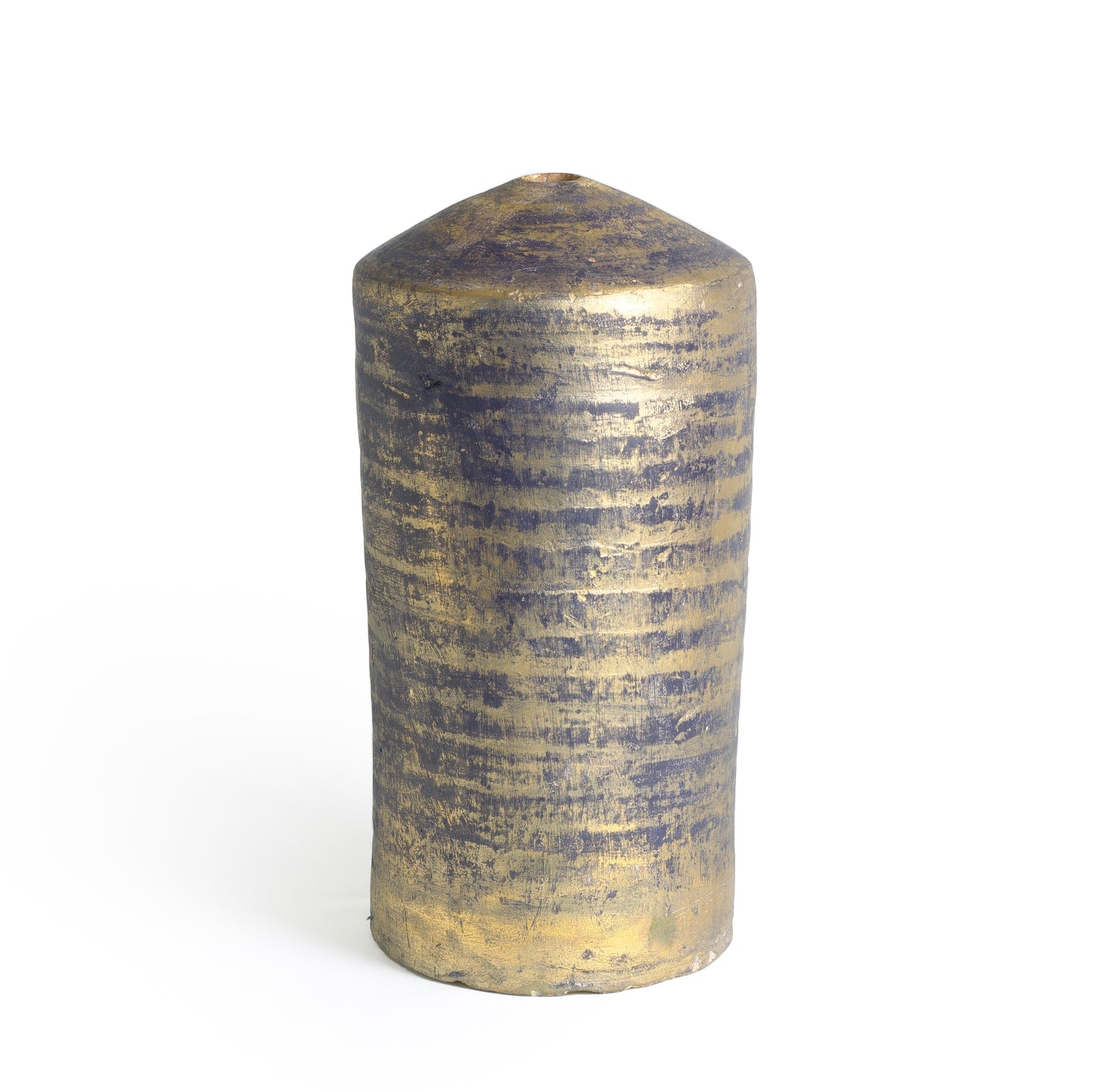 Modern Matera Blue and Gold Vase Original Ceramic