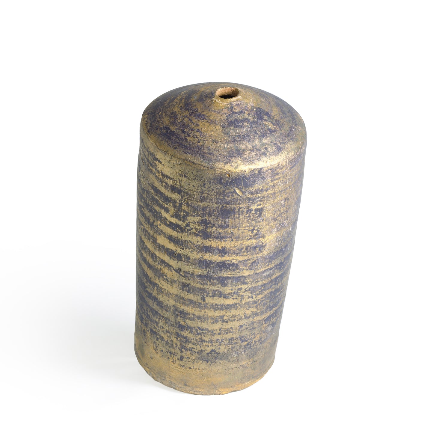 Modern Matera Blue and Gold Vase Original Ceramic