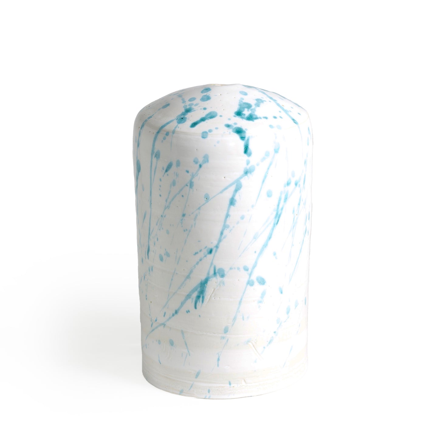 Modern Matera White and Blue Vase Original Ceramic DUO