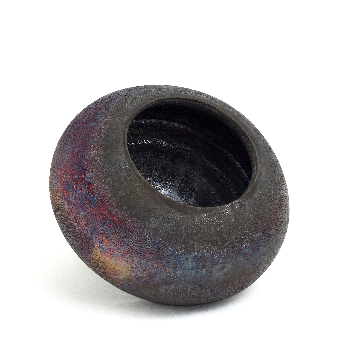 Japanese Modern Body Bowls Raku Ceramic Green Red Black Metal