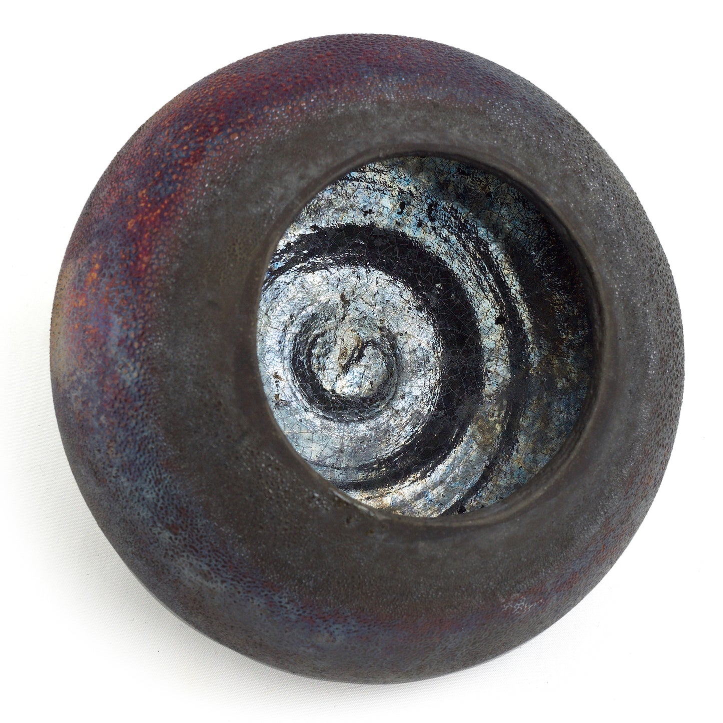 Japanese Modern Body Bowls Raku Ceramic Green Red Black Metal