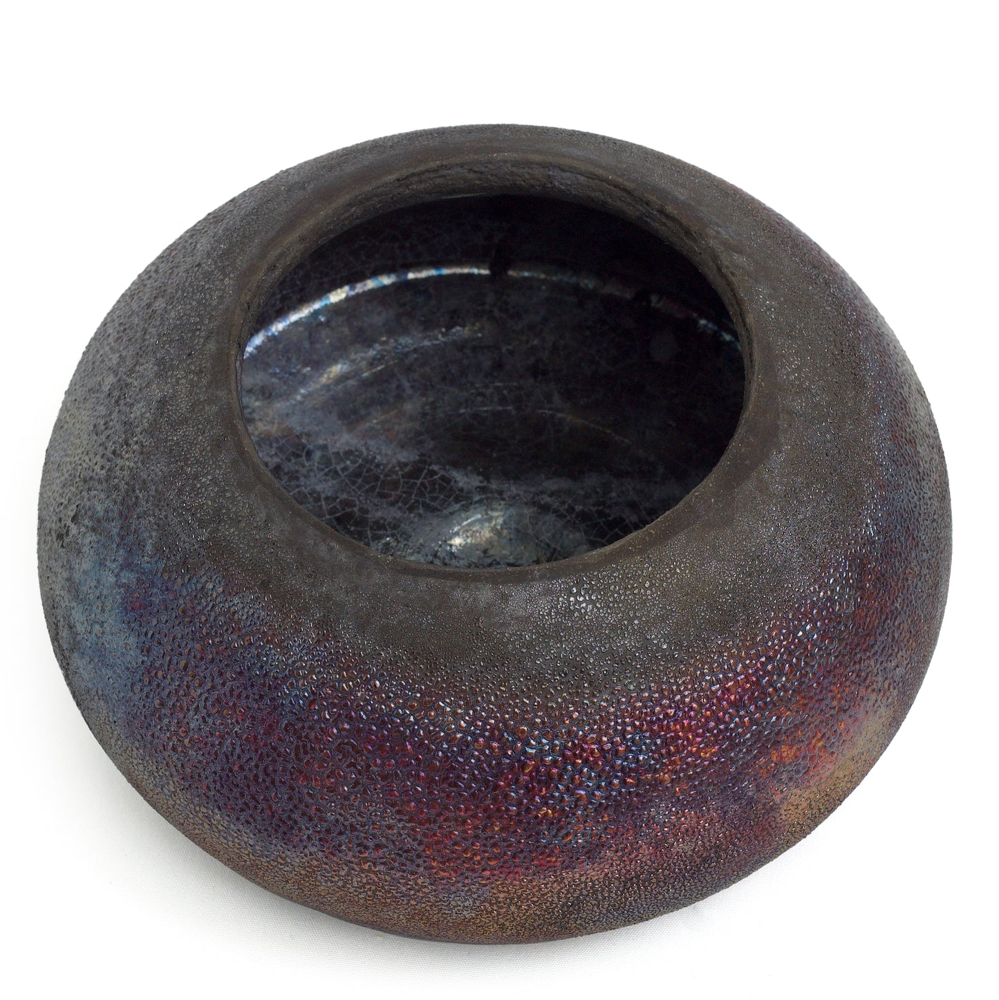 Japanese Modern Body Bowls Raku Ceramic Green Red Black Metal