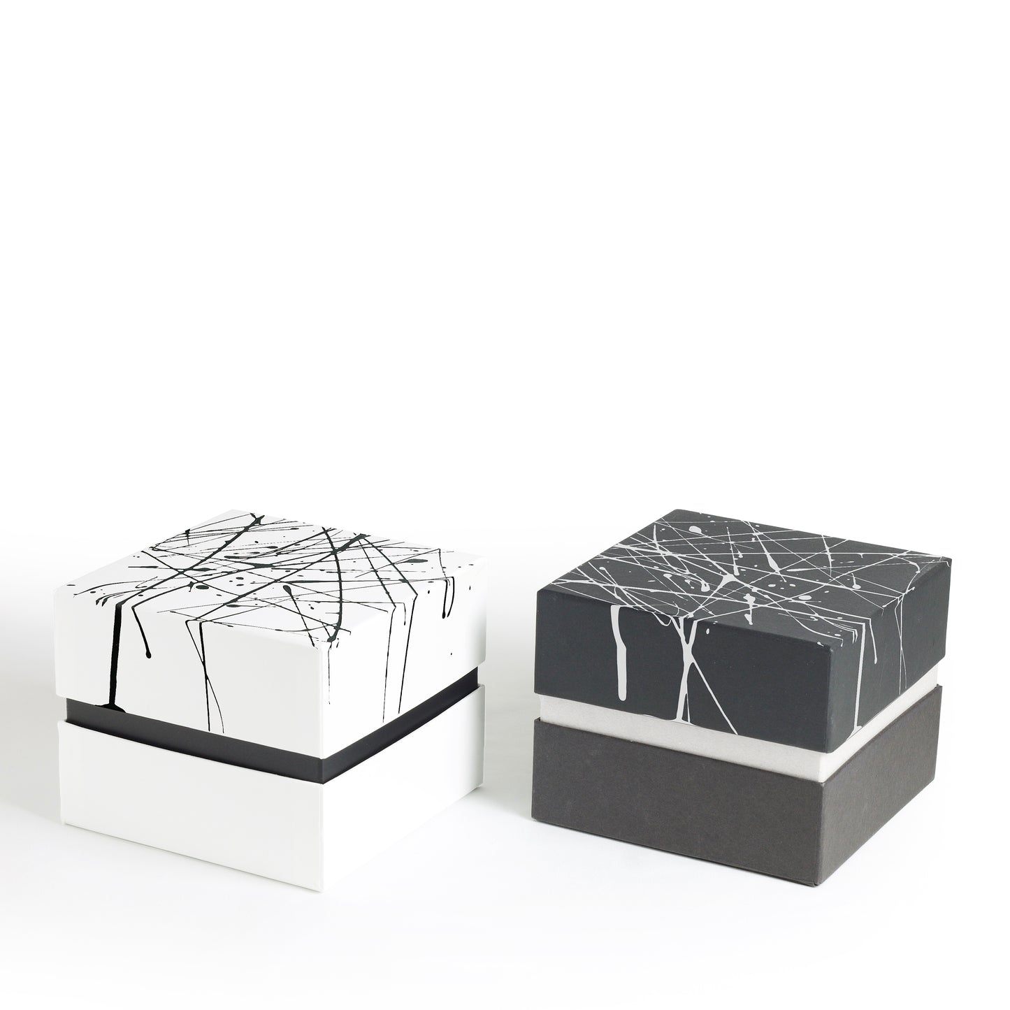 Present Box for Komorebi Candles and Cups Black White Dripping LAAB