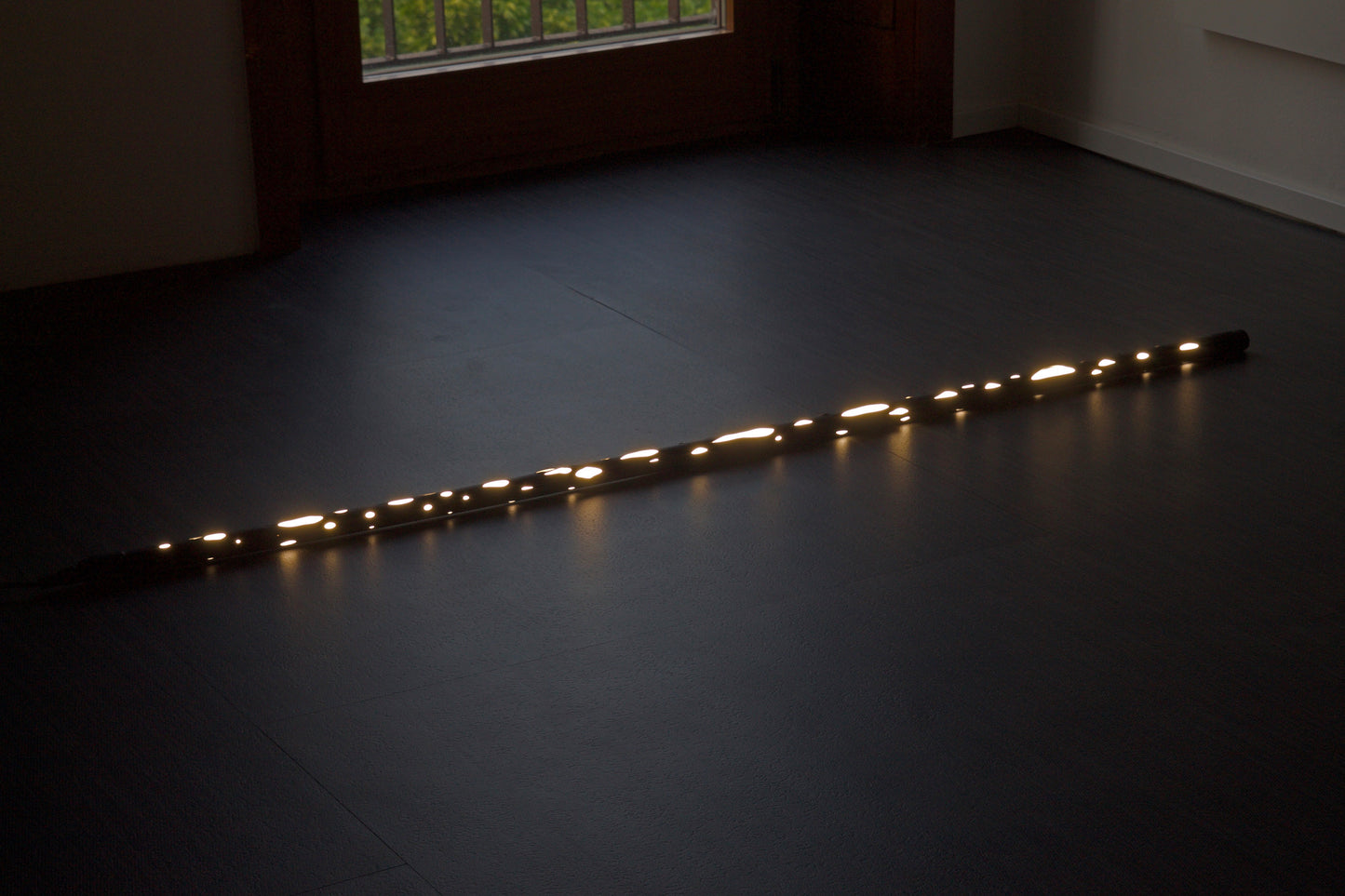 Hikari Minimalist Japanese Light Led Tube Floor or Ceiling Lamp Black