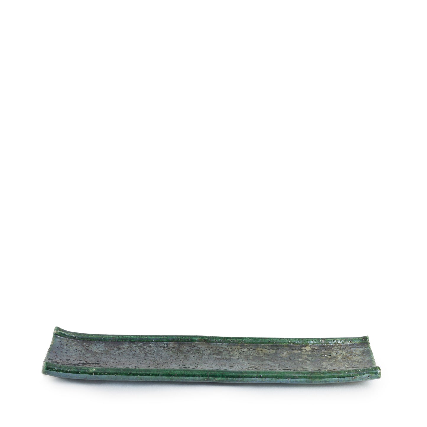 Japanese Modern Incenso Incense Holders Raku Ceramics Green Copper