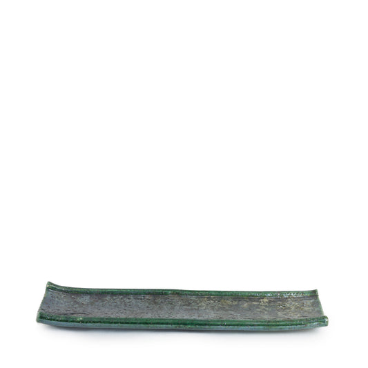 Japanese Modern Incenso Incense Holders Raku Ceramics Green Copper