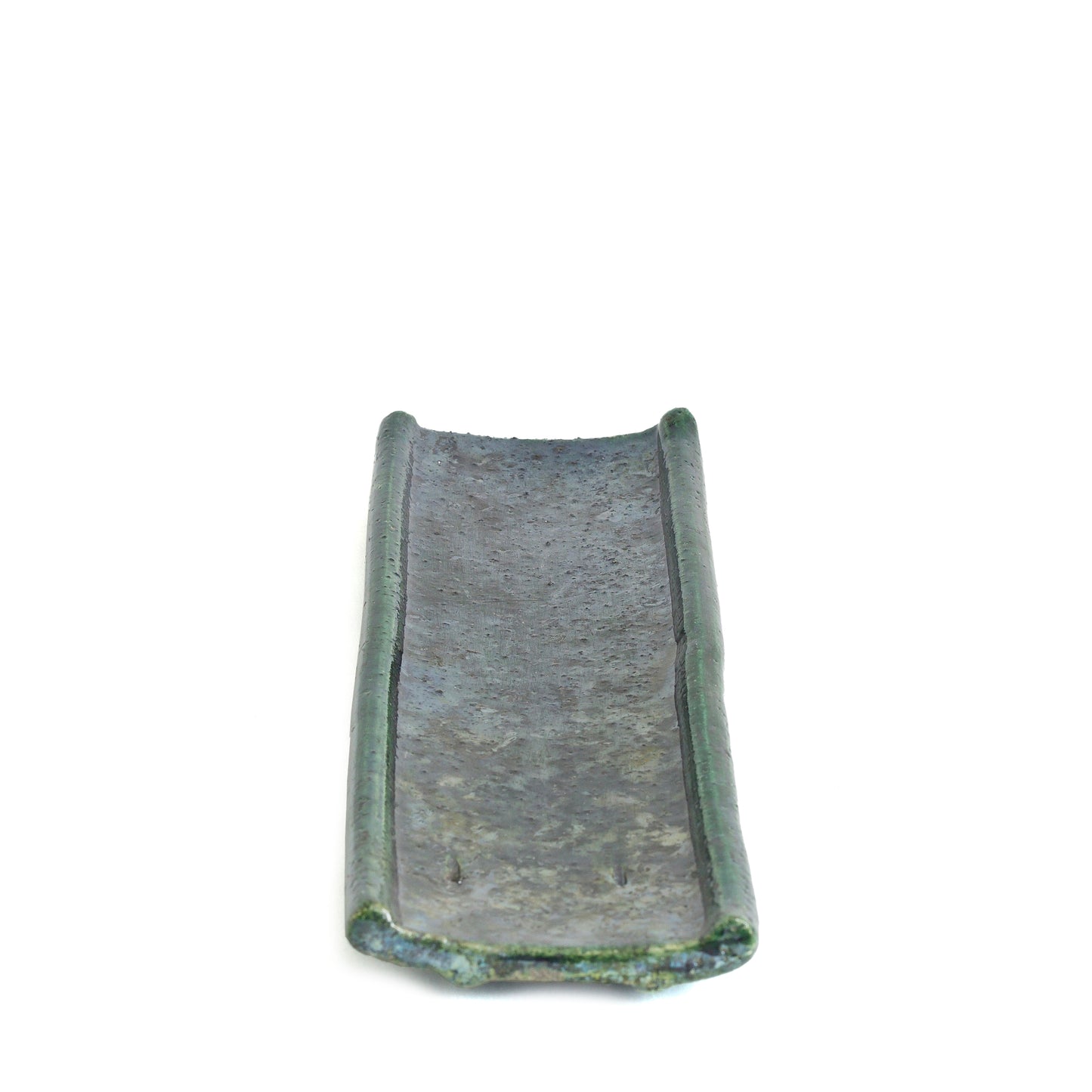 Japanese Modern Incenso Incense Holders Raku Ceramics Green Copper