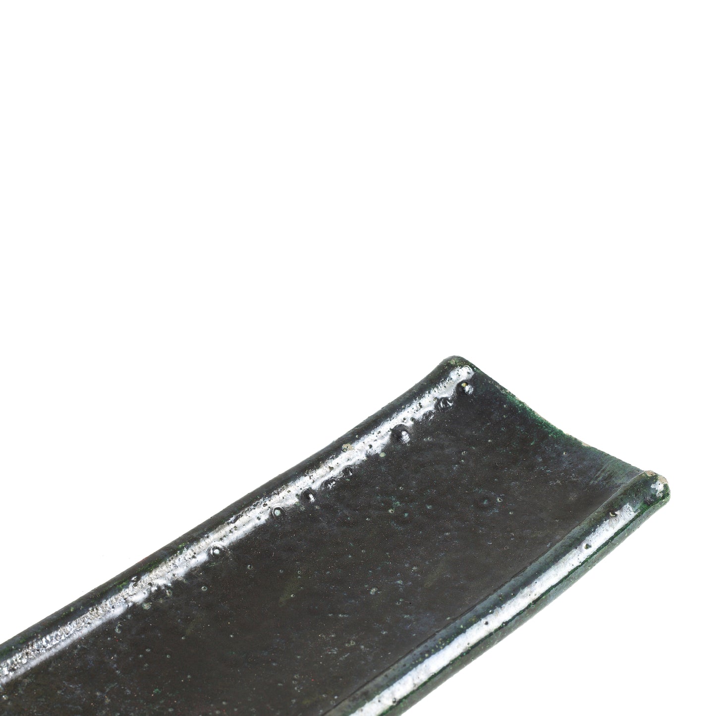 Japanese Modern Incenso Incense Holders Raku Ceramics Green Copper
