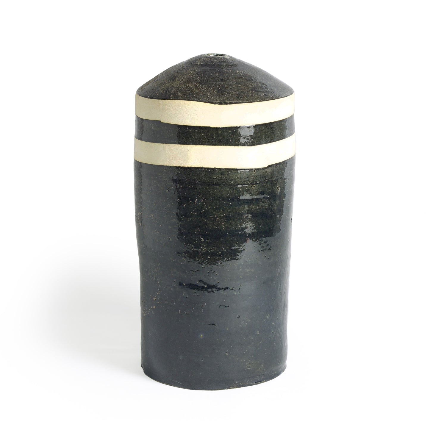Modern Matera Black and White Vase Original Ceramic