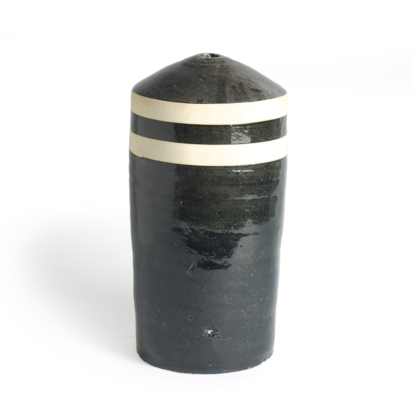 Modern Matera Black and White Vase Original Ceramic