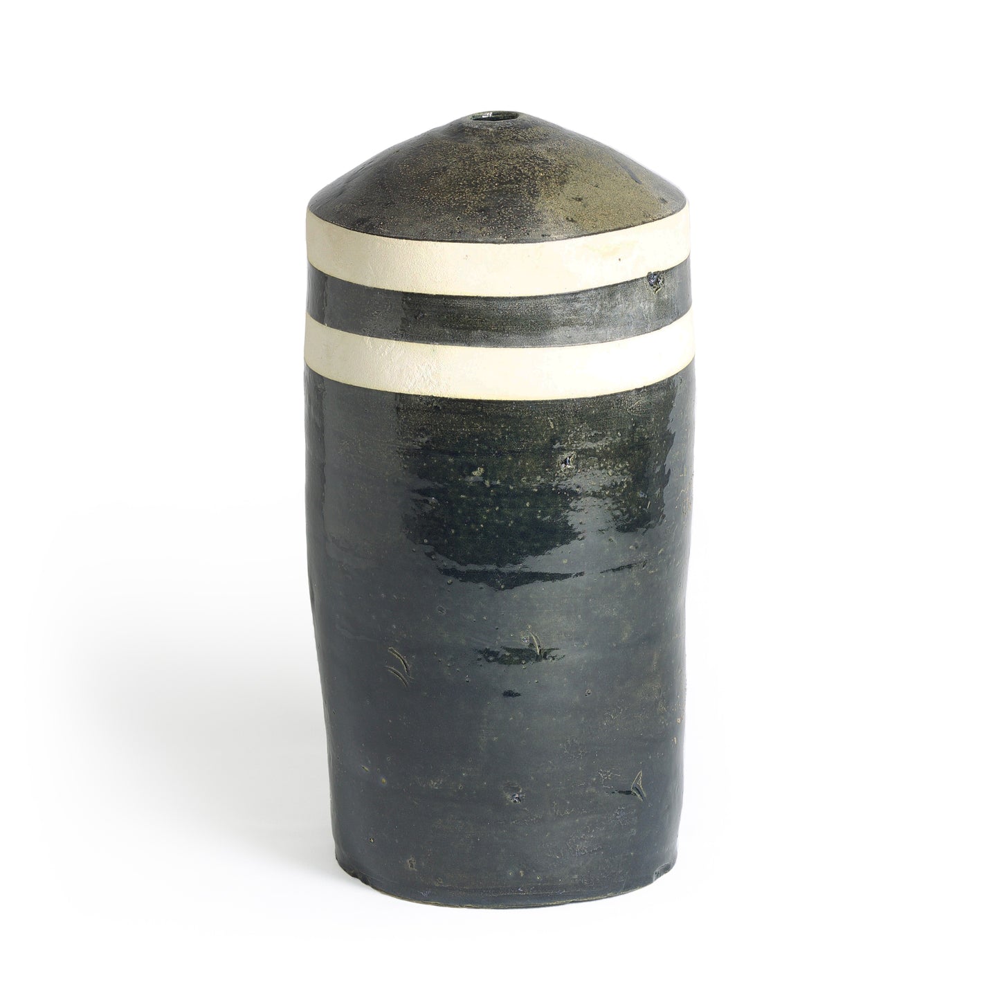 Modern Matera Black and White Vase Original Ceramic