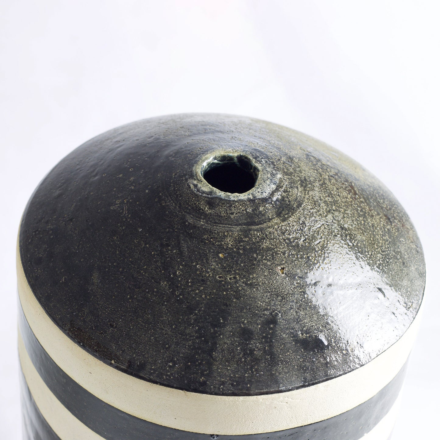 Modern Matera Black and White Vase Original Ceramic