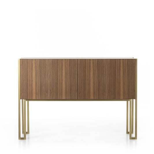 Mirage Vintage Sideboard with Brass Legs in Opaque Canaletto Walnut