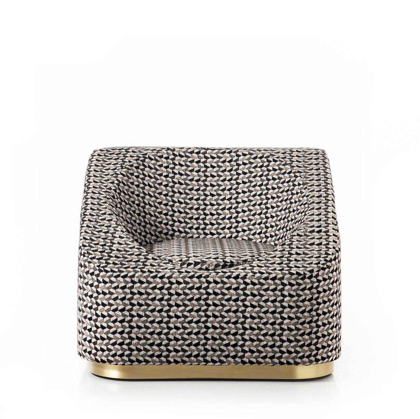 POP-UP Lightweight Vintage Lounge Armchair with removable Pouf