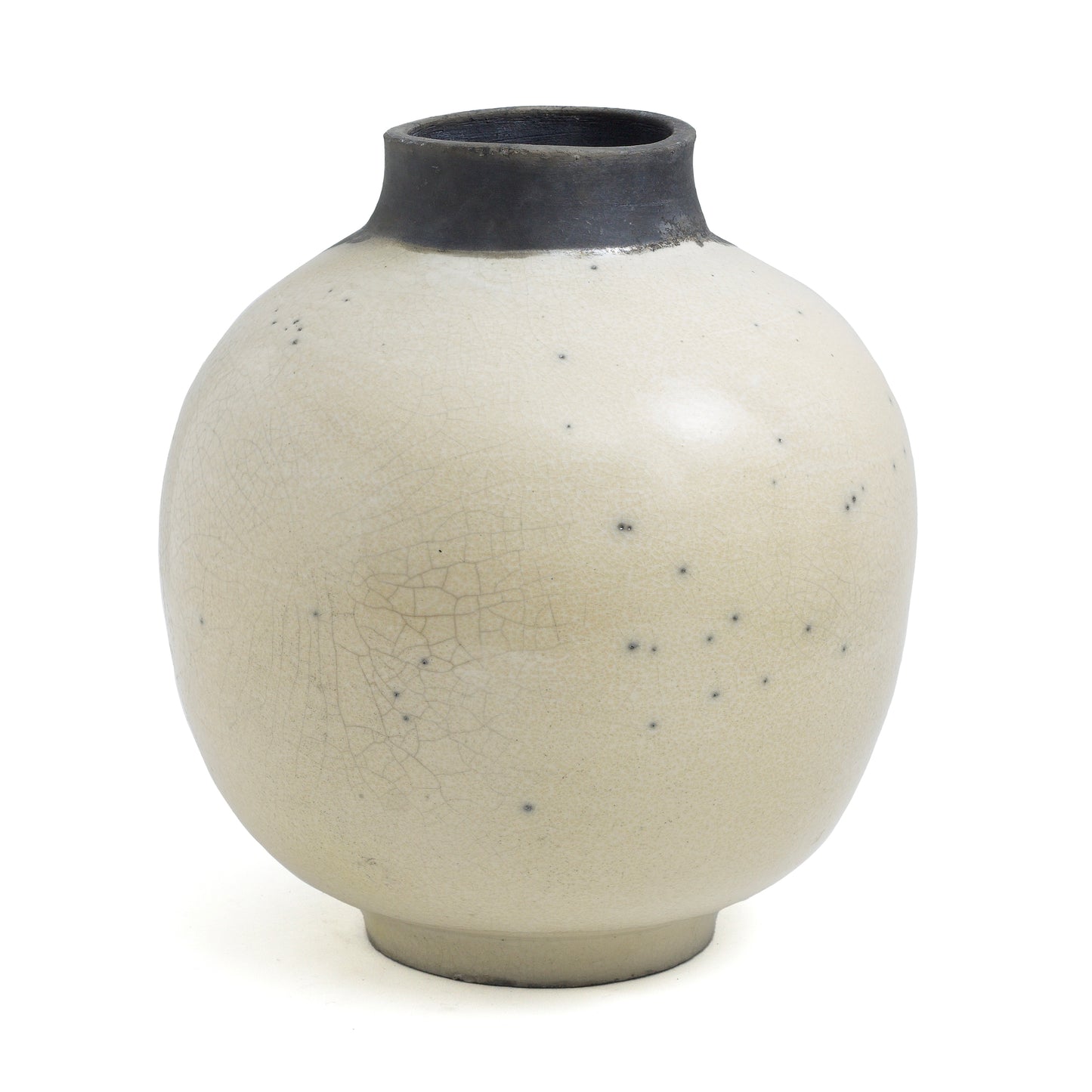 Japanese Modern Minimalist Shadow Sculptures Set Raku Ceramic White Black