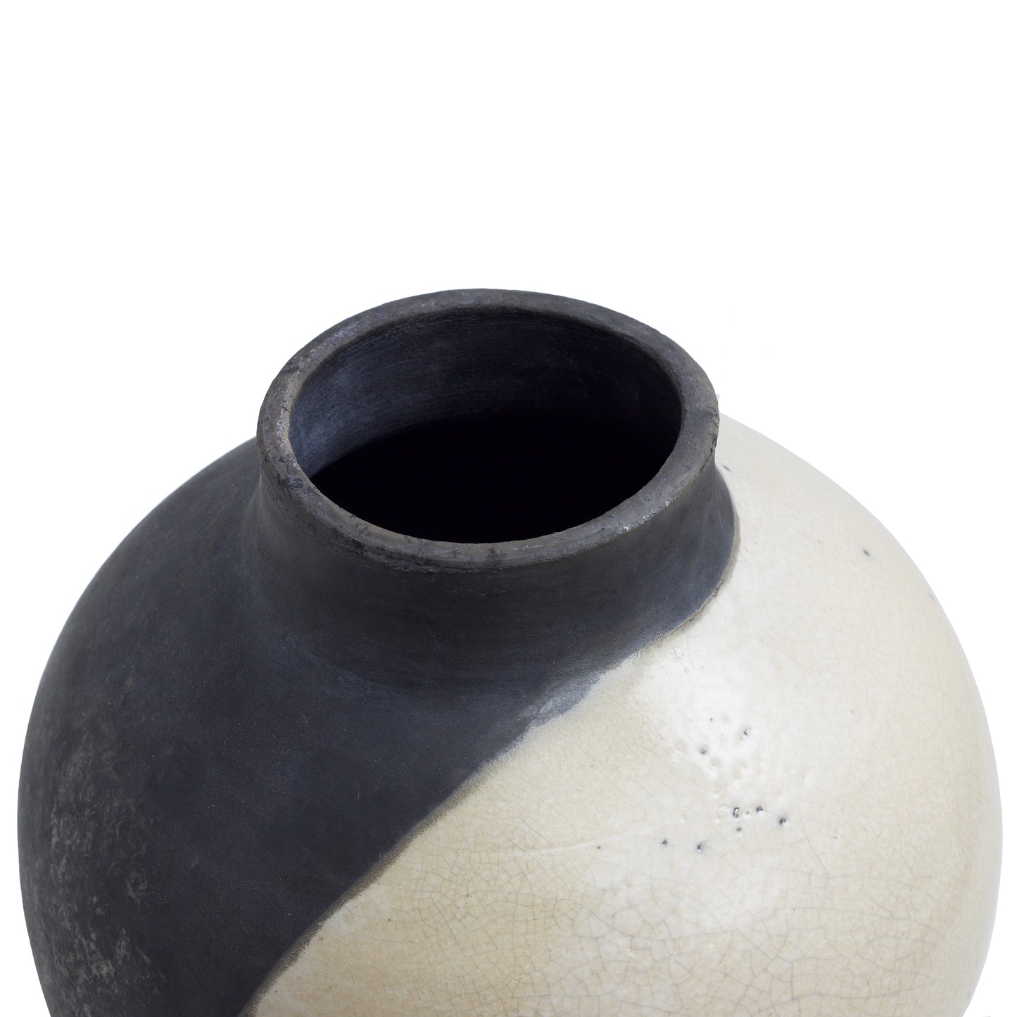 Japanese Modern Minimalist Shadow Sculptures Set Raku Ceramic White Black
