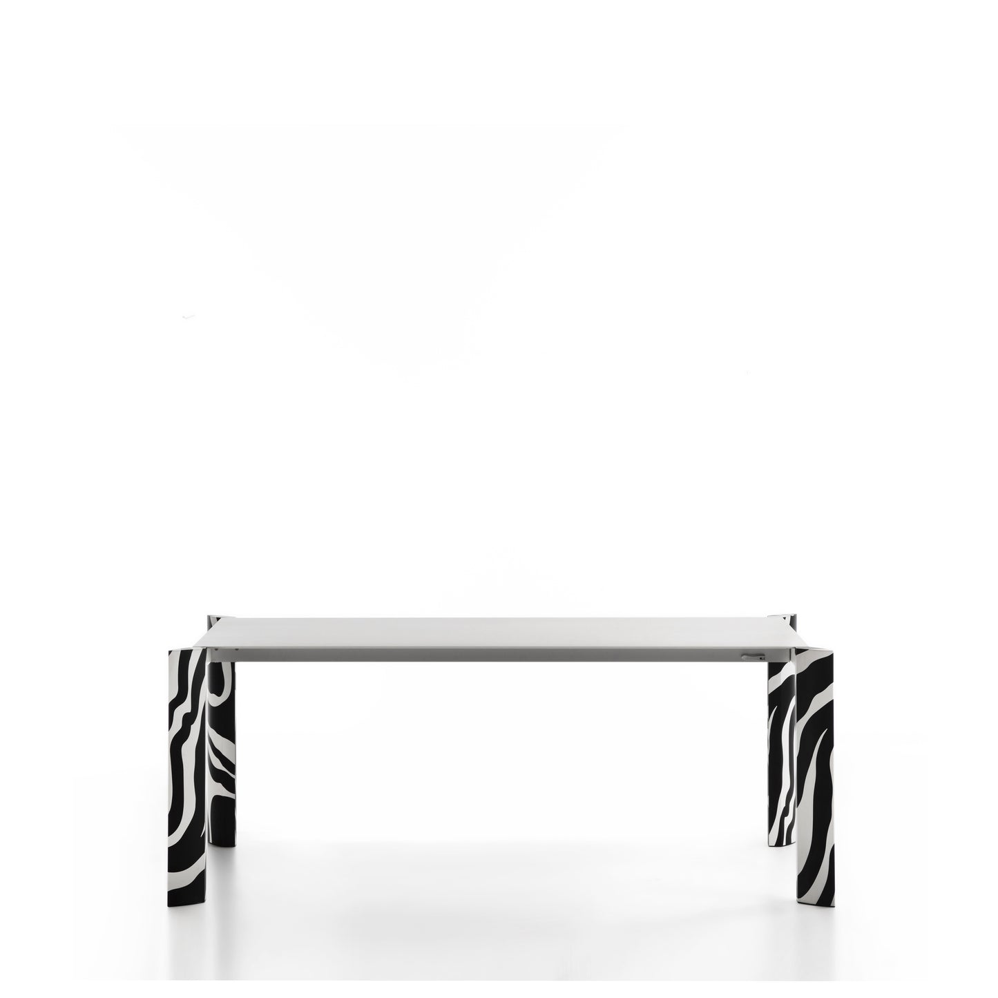 Minimalist Metaverso Table Aluminium Extendable Long Black White