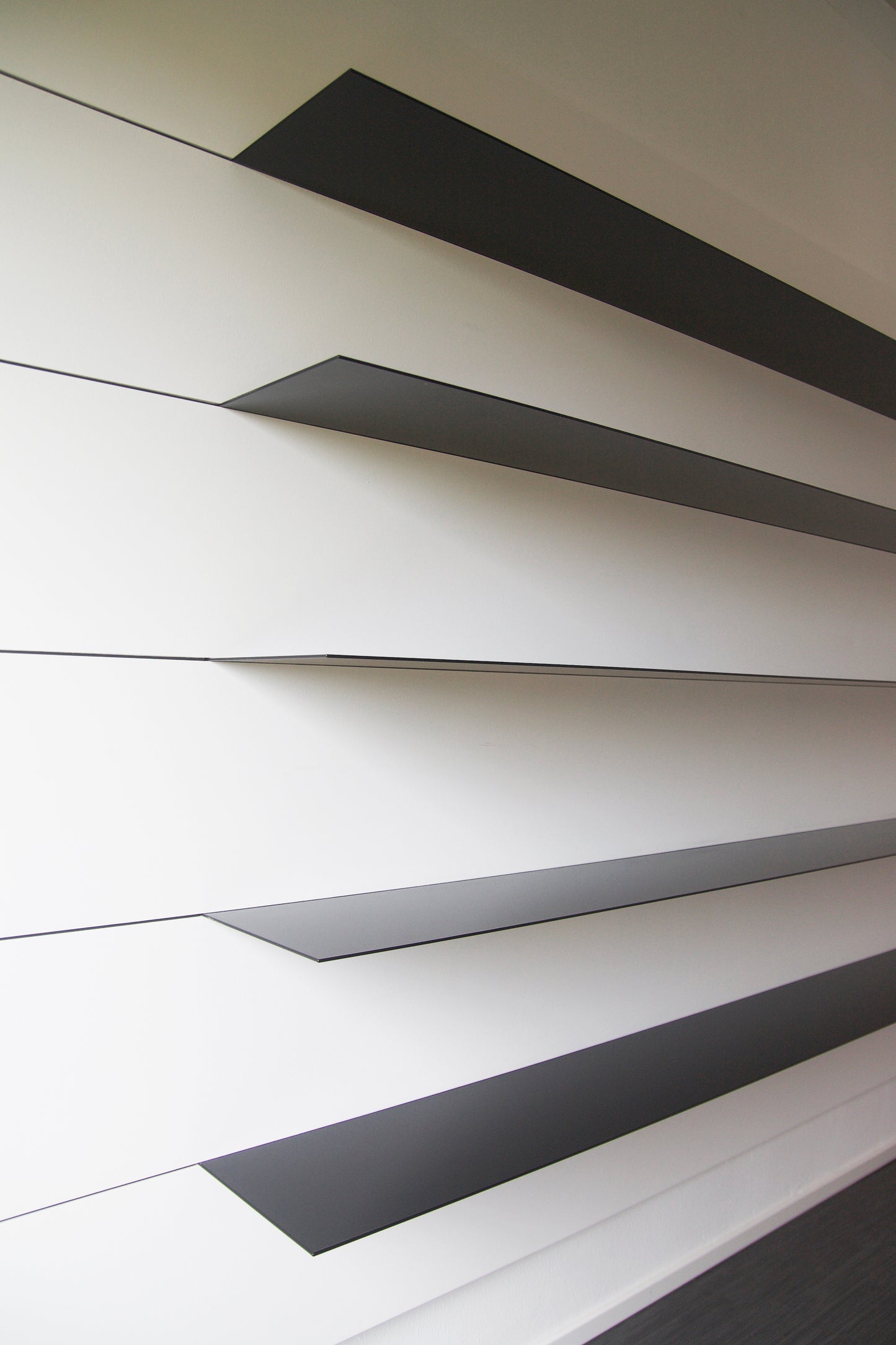 Zen Bookcase Japanese Minimalism with 2mm Thin Black Shelves